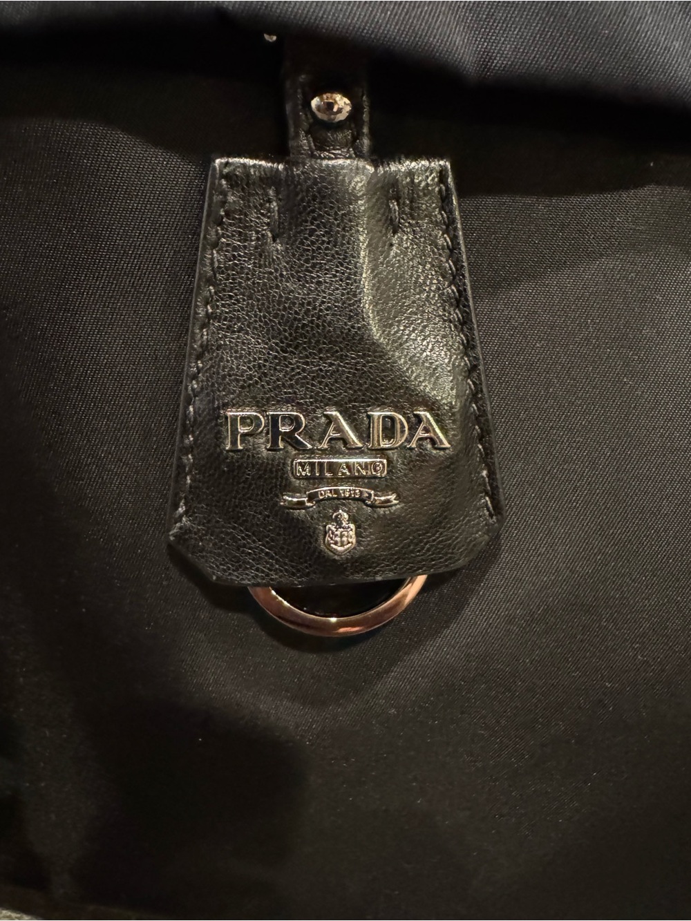 PRADA Tessuto Nylon Line - Black and Blue LGE/ X- Large Tote Handbag - Picture 6 of 14